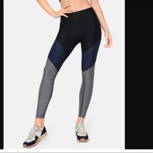 Outdoor Voices Tri-Color Workout Leggings
